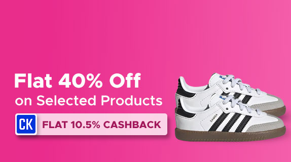 End of Season Sale: Flat 40% Off + Flat 10.5% CashKaro Cashback on all Adidas Orders